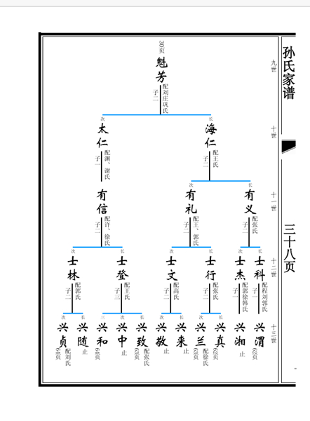 山东省曹县庄寨镇娘娘营孙氏族谱